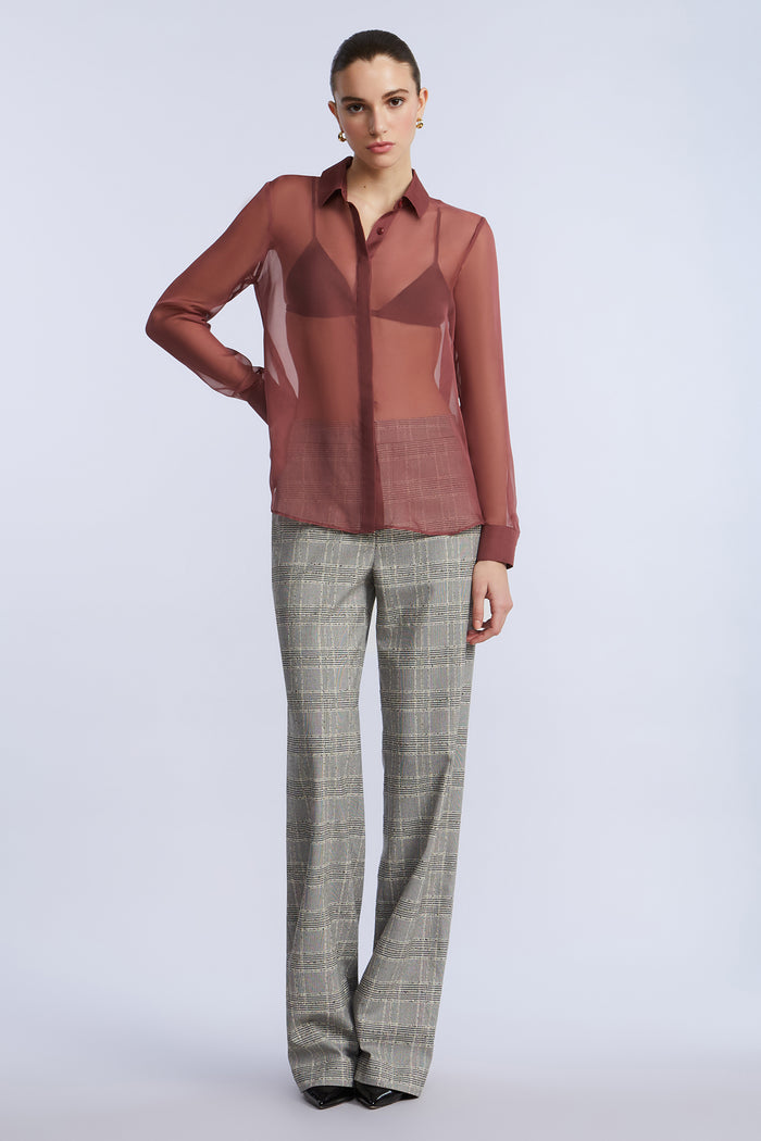 Chiffon Button Down