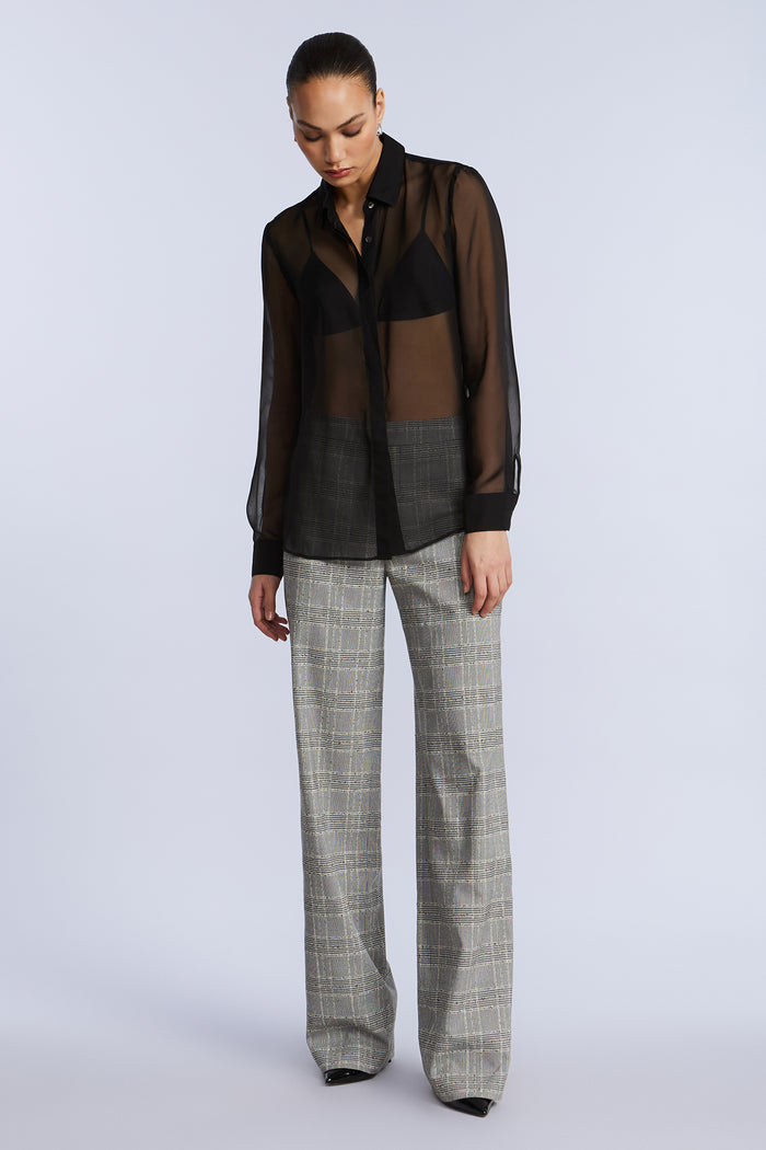 Chiffon Button Down