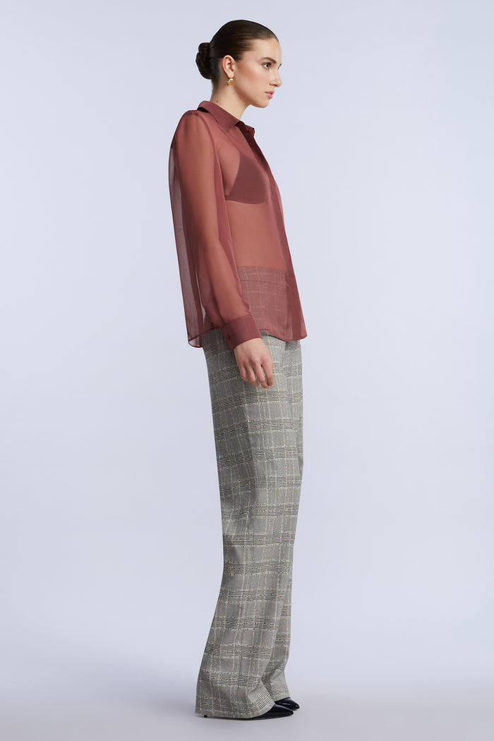 Chiffon Button Down