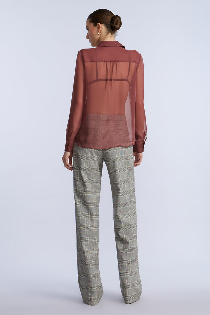 Chiffon Button Down
