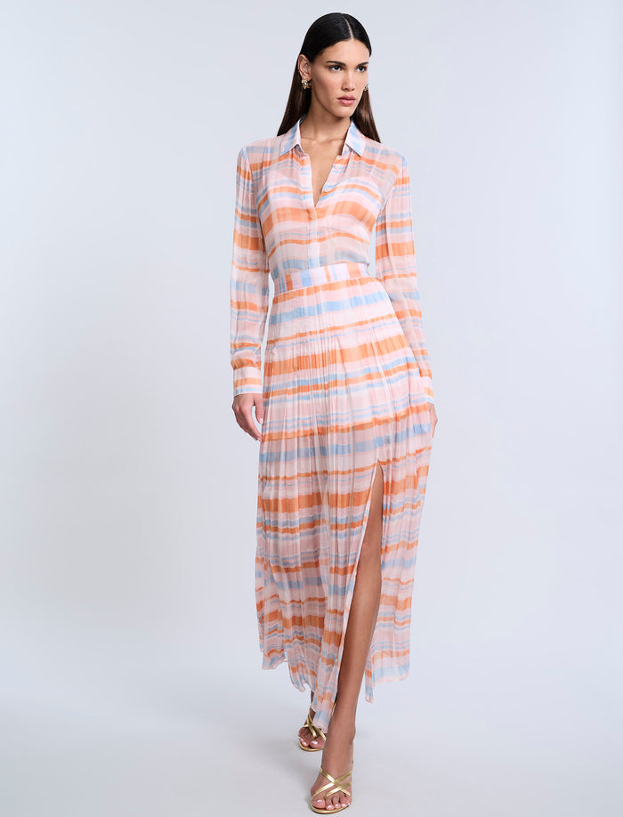 Chiffon Plaid Blouse
