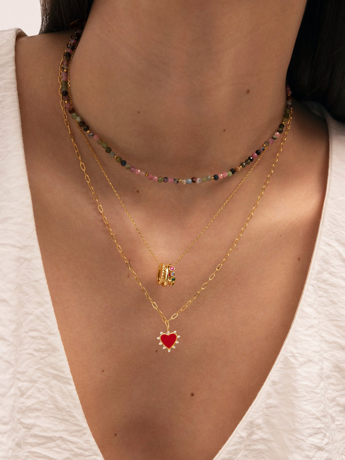 Collar Amour Baño Oro