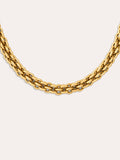 Collar Big Rope Acero Baño Oro
