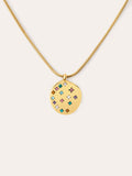 Collar Bling Rainbow Acero Baño Oro