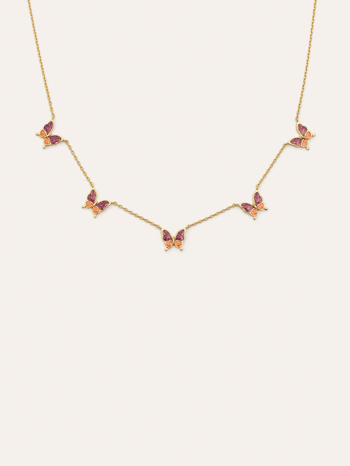 Collar Butterfly Baño Oro