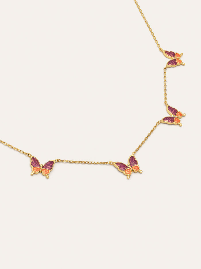 Collar Butterfly Baño Oro