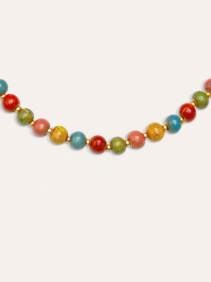 Collar Canela Acero Baño Oro