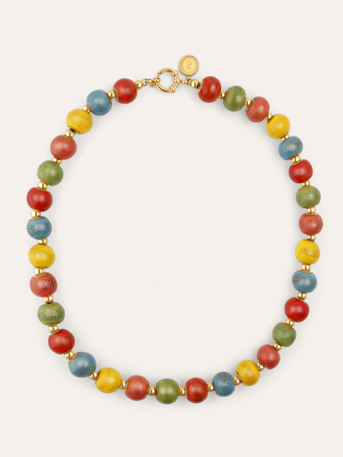 Collar Canela Acero Baño Oro