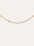 Collar Carla Enamel Acero Baño Oro