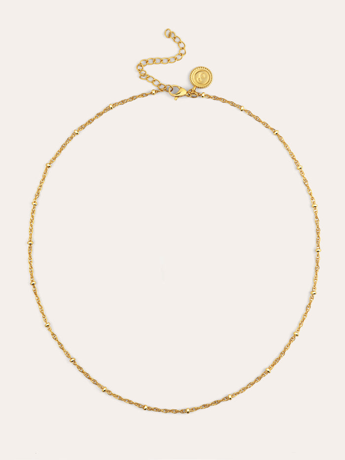 Collar Chance Acero Baño Oro