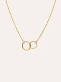 Collar Circles Twist Acero Baño Oro