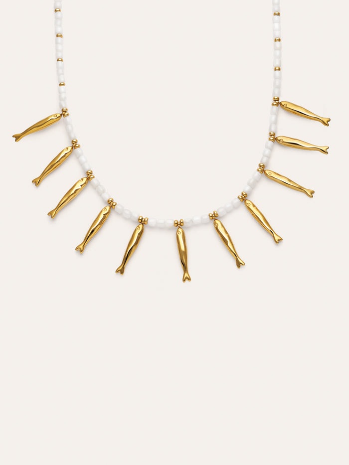 Collar Costa Acero Baño Oro