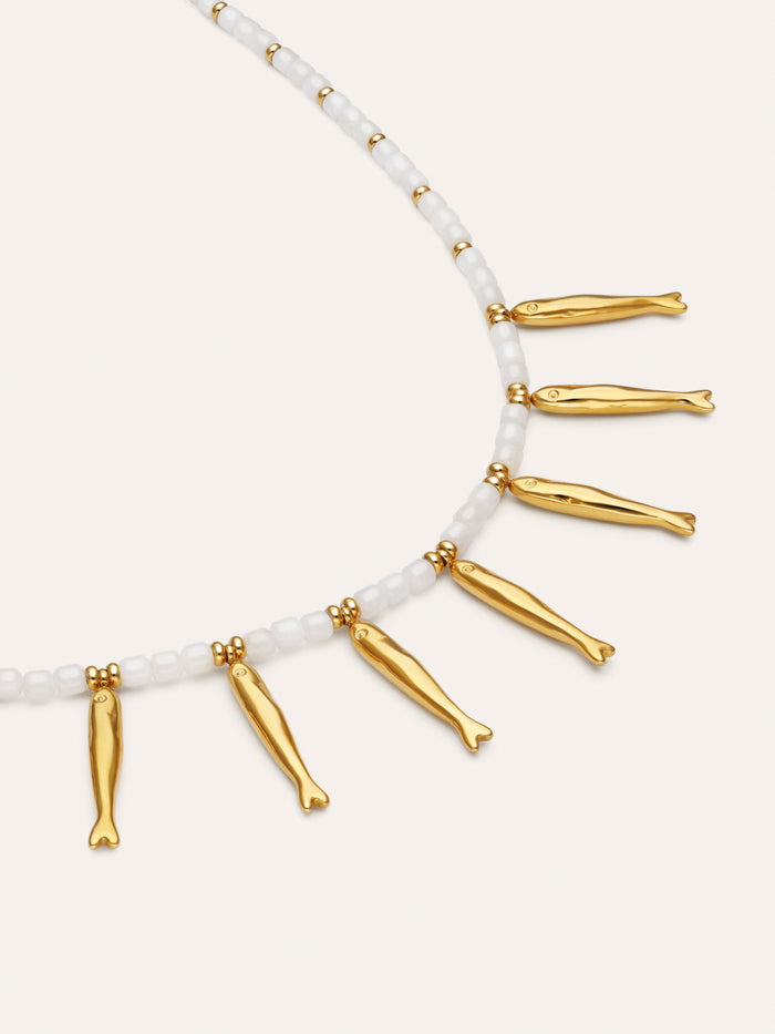 Collar Costa Acero Baño Oro