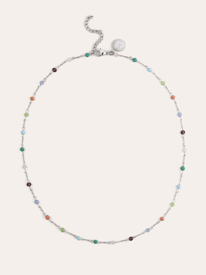 Collar Crystals Colors Acero