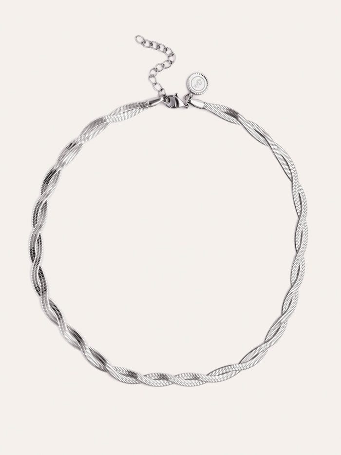 Collar Doble Lisse Twister Acero