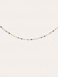 Collar Dots Colors Enamel Plata