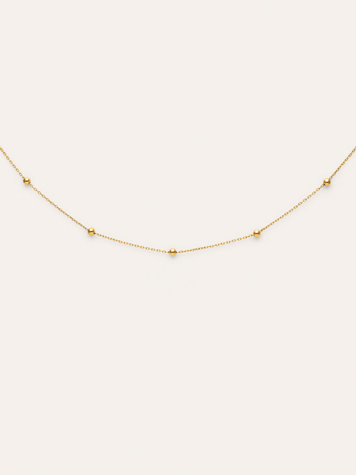Collar Dots L Acero Baño Oro