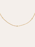 Collar Dots Plata Baño Oro