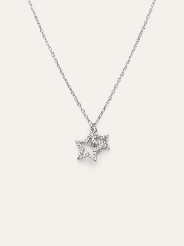Collar Duo Stars Spark Plata