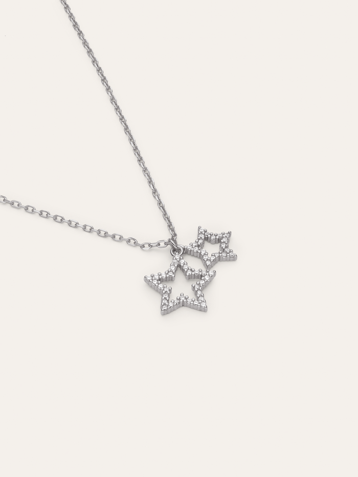 Collar Duo Stars Spark Plata