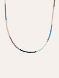 Collar Dye Dots Bruma Acero Baño Oro