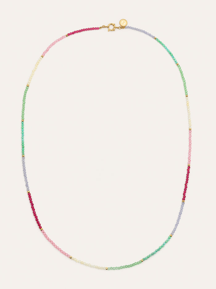 Collar Dye Dots Pastel Acero Baño Oro