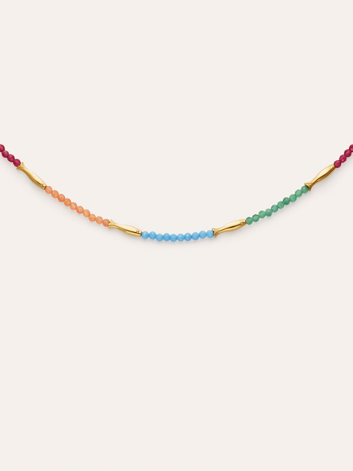 Collar Dye Peces Acero Baño Oro