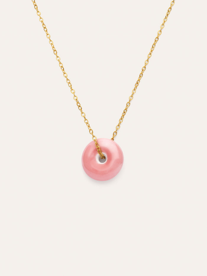 Collar Easy Rosé Acero Baño Oro