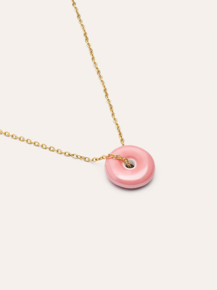 Collar Easy Rosé Acero Baño Oro