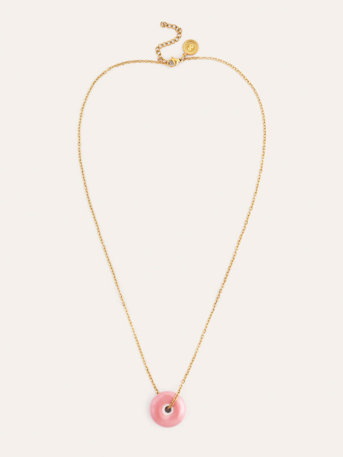 Collar Easy Rosé Acero Baño Oro