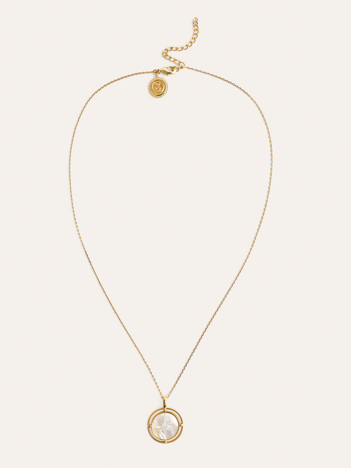 Collar Estrella Polar Nácar Baño Oro