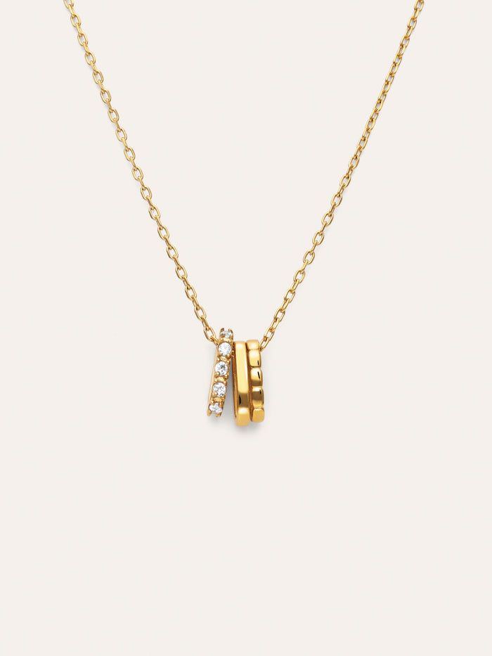 Collar Family Acero Baño Oro