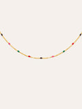 Collar Fine Enamel Miel Baño Oro