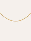 Collar Fine Tape Acero Baño Oro