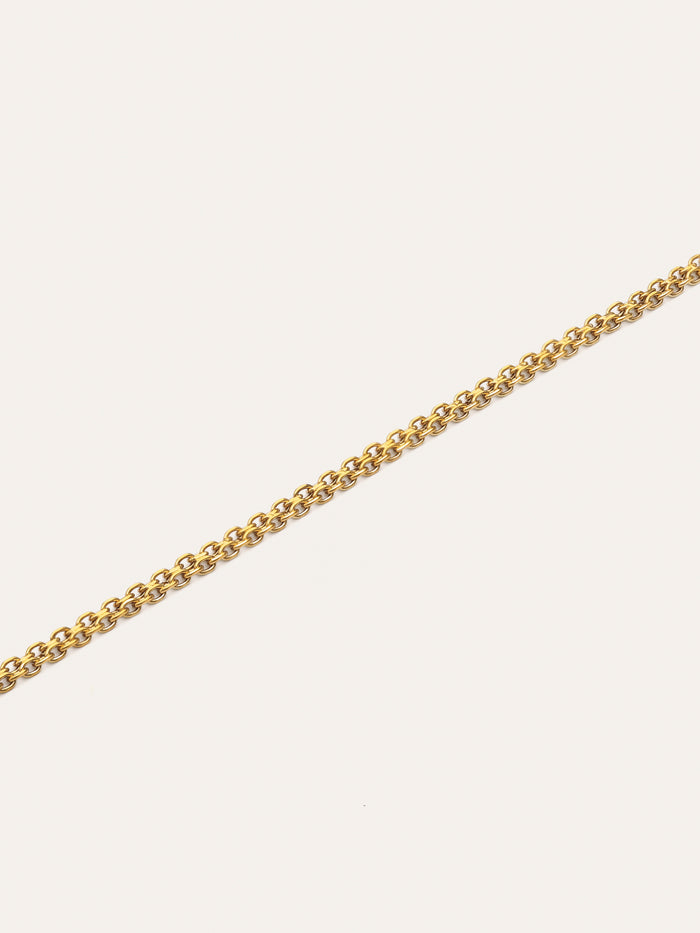 Collar Fine Tape Acero Baño Oro