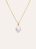 Collar Gala Perla Acero Baño Oro