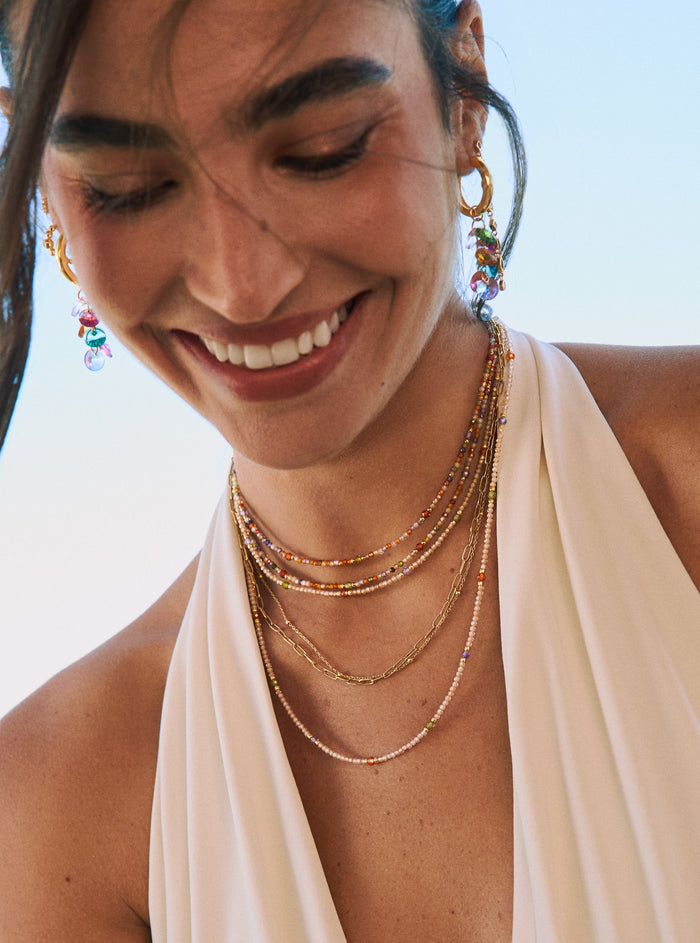 Collar Glam Acero Baño Oro