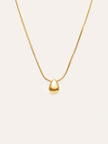 Collar Gota Drop Acero Baño Oro