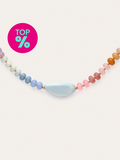 Collar Gummy Stones Acero Baño Oro