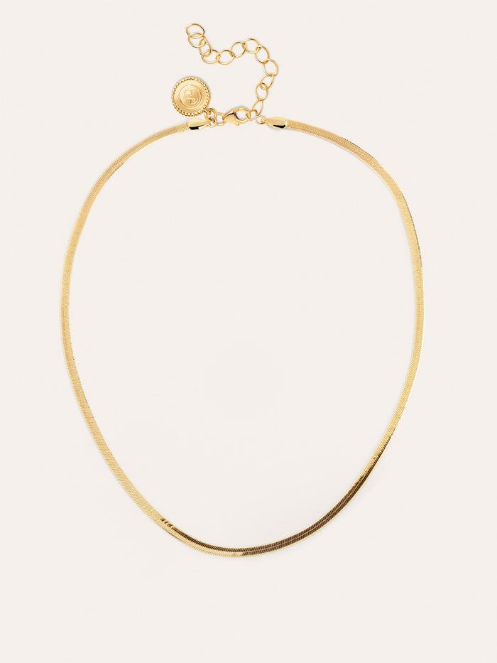 Collar Lisse S Acero Baño Oro