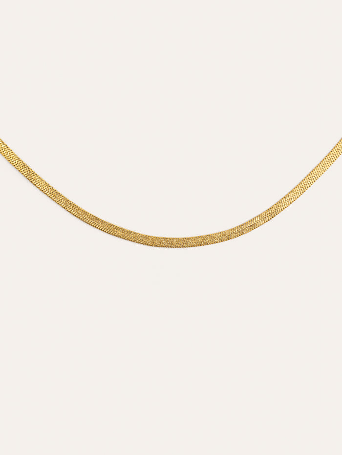 Collar Lisse Sparkling Acero Baño Oro