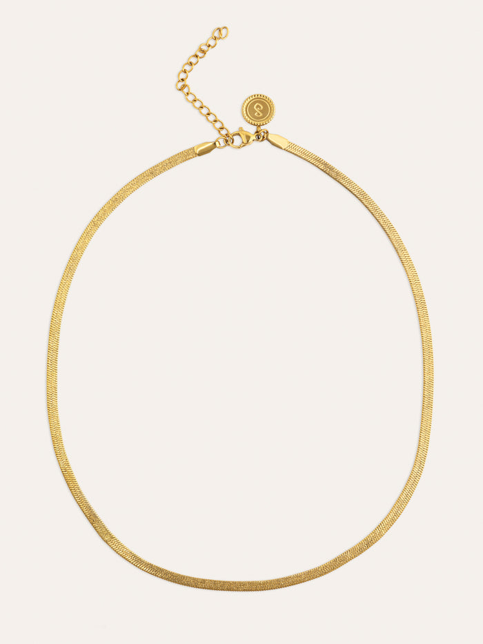 Collar Lisse Sparkling Acero Baño Oro