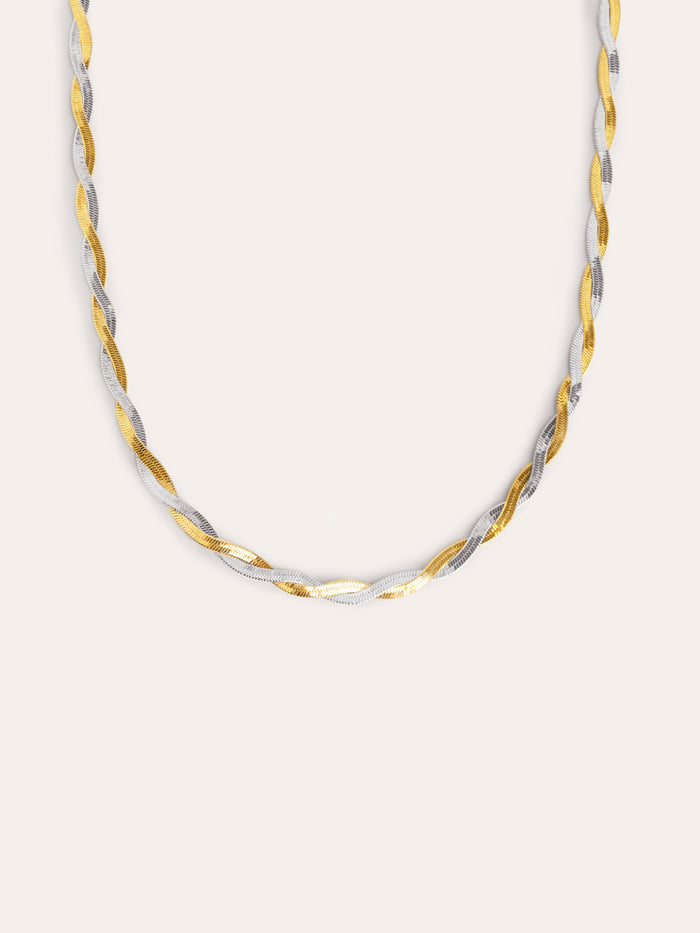 Collar Lisse Twister Acero Mix