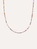 Collar Long Full Crystal Summer Acero Baño Oro