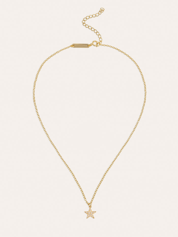 Collar Lyra Star Plata Baño Oro