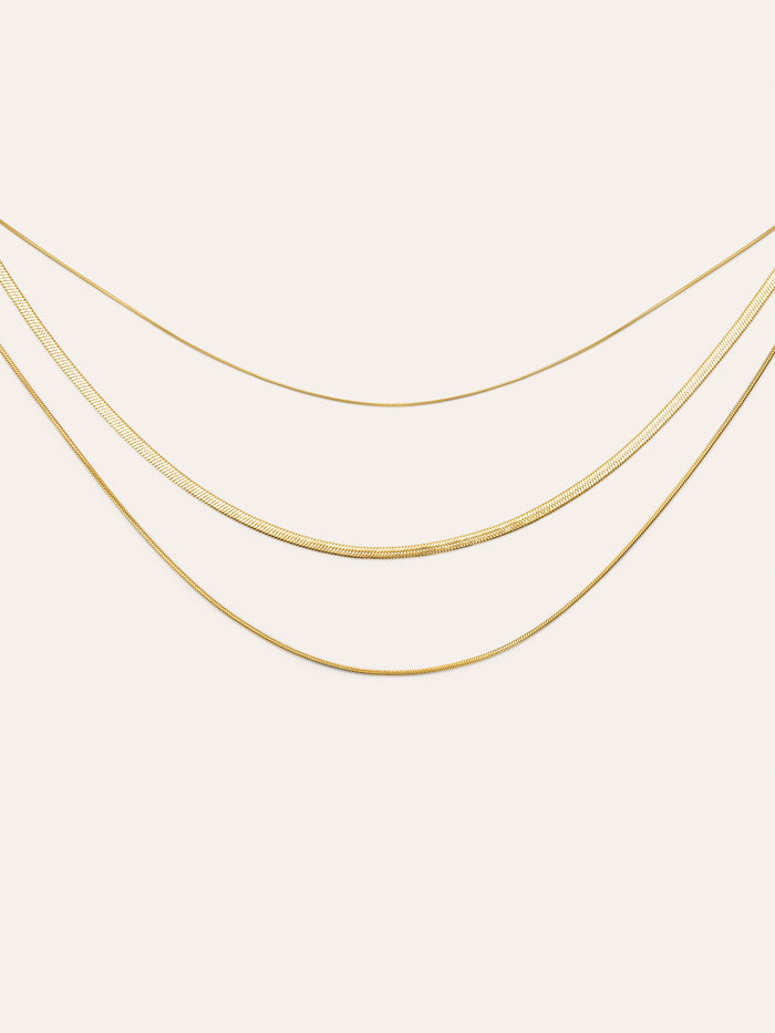 Collar Maat Acero Baño Oro