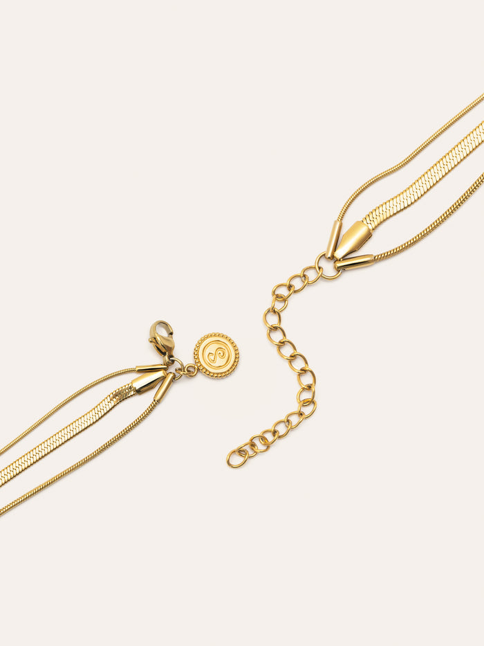 Collar Maat Acero Baño Oro