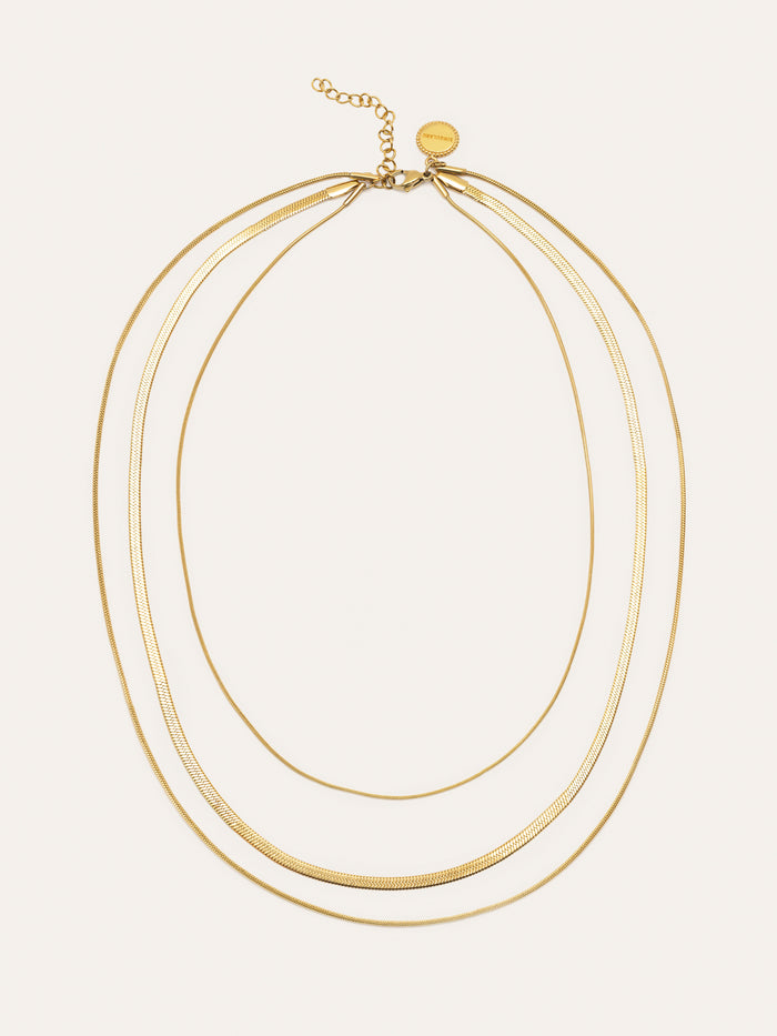 Collar Maat Acero Baño Oro