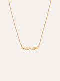 Collar Mamá Heart Plata Baño Oro