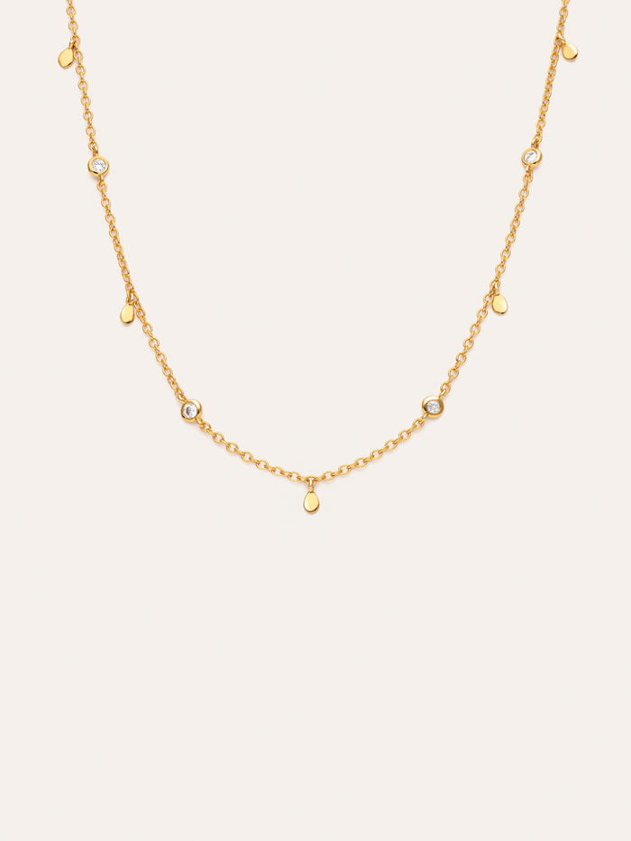 Collar Mini Spark Drop Baño Oro